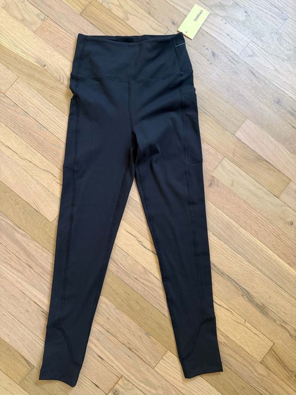 Halfdays Women's Black High Rise Leggings with Pockets Size XS